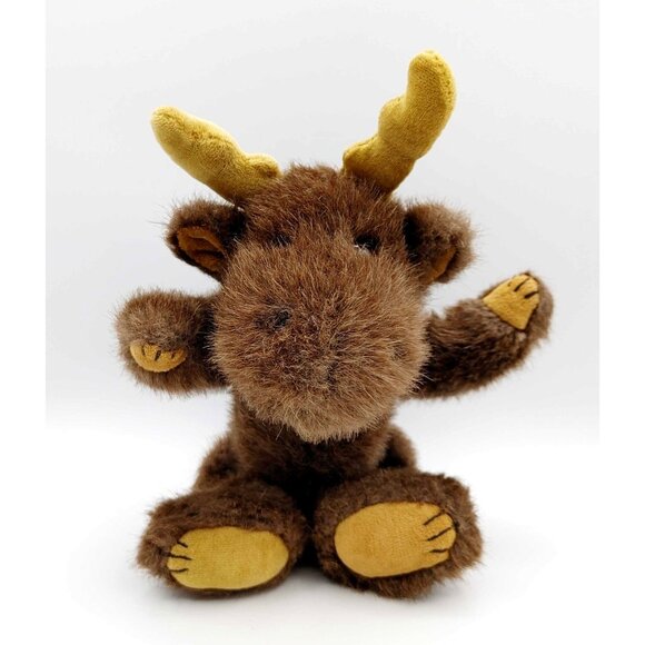 Mary Meyer Brown Moose Jointed Plush 9” Vintage Stuffed Animal 1994 - Picture 1 of 4